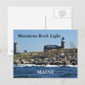 Matinicus Rock Light, Maine Postcard Postkarte (Vorne/Hinten)