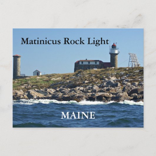 Matinicus Rock Light, Maine Postcard Postkarte (Vorderseite)