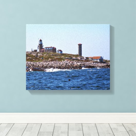 Matinicus Rock Lighthouse, Maine Leinwanddruck (Insitu (Holzboden))