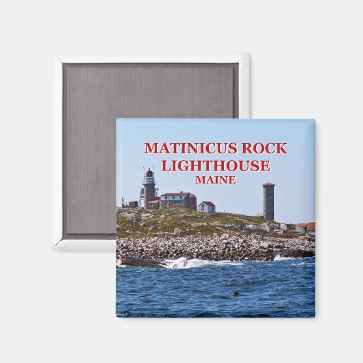 Matinicus Rock Lighthouse, Maine Magnet (Vorderseite/Rückseite)