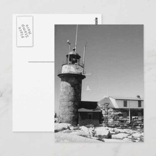 Matinicus Rock Lighthouse Postkarte (Vorne/Hinten)