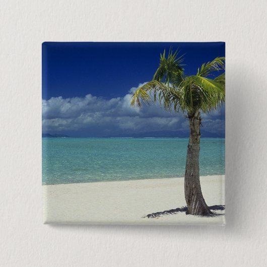 Matira Beach auf der Insel Bora Bora, 2 Button (Vorderseite)