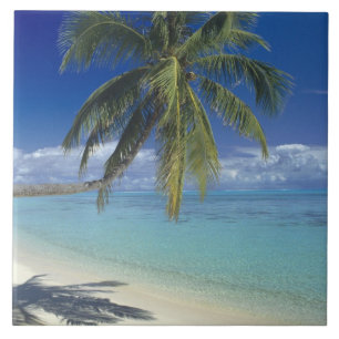 Matira Beach auf der Insel Bora Bora, Gesellschaft Fliese