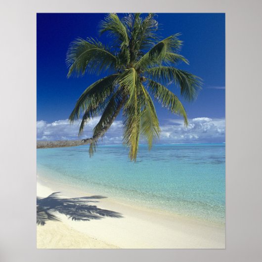 Matira Beach auf der Insel Bora Bora, Gesellschaft Poster (Vorne)