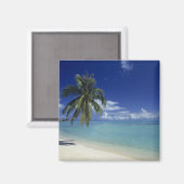Matira Beach auf der Insel Bora Bora, Magnet (Vorderseite/Rückseite)