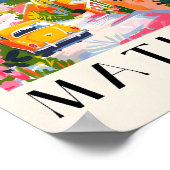 Matisprint, Poster der Küstenstadt, Pink Beachy De (Ecke)