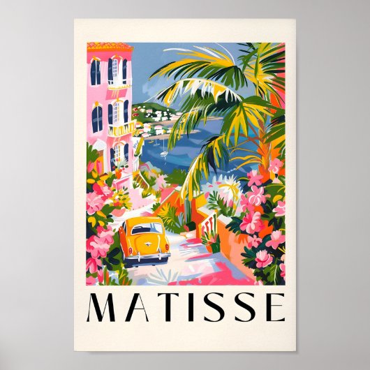 Matisprint, Poster der Küstenstadt, Pink Beachy De (Vorne)
