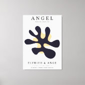 Matisse Abstract Organic Shape Art Print Navy Leinwanddruck (Vorderseite)