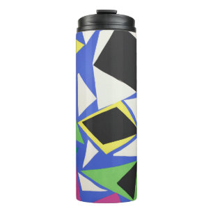 Matisse Abstrakte Geometrische Blaue Cut-Out-Kunst Thermosbecher