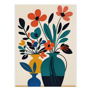 Matisse-artige Blumenvasen Poster