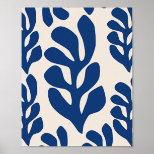 Matisse Blätter Blau Poster