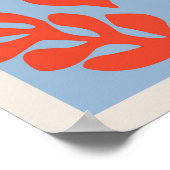 Matisse Blätter Blue & Red Poster (Ecke)