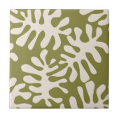 Matisse Blätter Grün Fliese (Vorderseite)