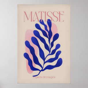 Matisse Blaues Blatt Abstract Papiers Découpés Wan Poster