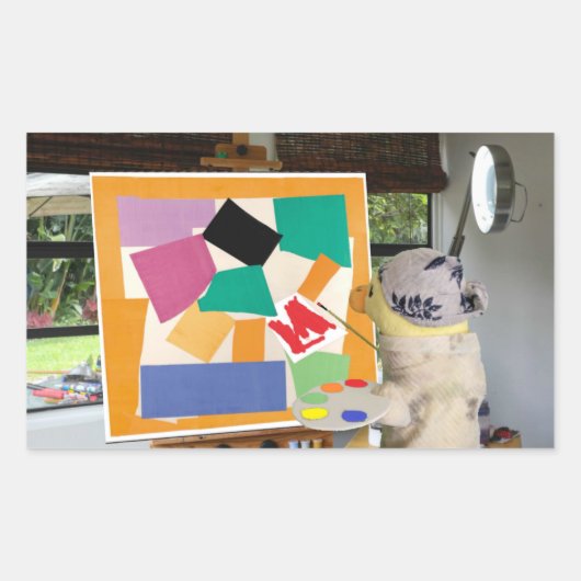 Matisse Die Schnecke in Öl von Danny Duck Rechteckiger Aufkleber (Vorderseite)