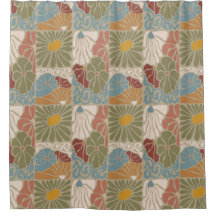 Matisse Groovy floral Art Nouveau 1970er Jahre Boh