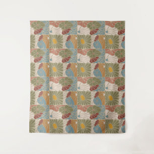 Matisse Groovy floral Art Nouveau 1970er Jahre Boh Wandteppich