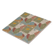 Matisse Groovy floral Art Nouveau 1970s Fliese (Seite)