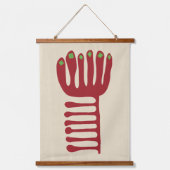 Matisse Inspired Red and Green Wandteppich Mit Holzrahmen (Vorderseite)