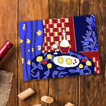 Matisse Inspiriert Blue Still Life Rote Weinlemone