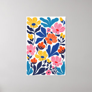 Matisse-Inspirierte Abstrakte Zeitgenössische Blum Leinwanddruck