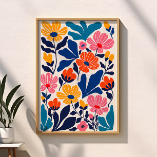 Matisse-Inspirierte Abstrakte Zeitgenössische Blum Poster