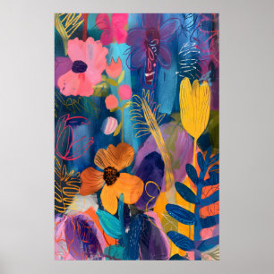 Matisse-inspirierter floraler Kunstdruck moderne B Poster