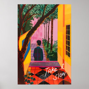 Matisse inspirierter ruhiger Landschaftskunst-Druc Poster