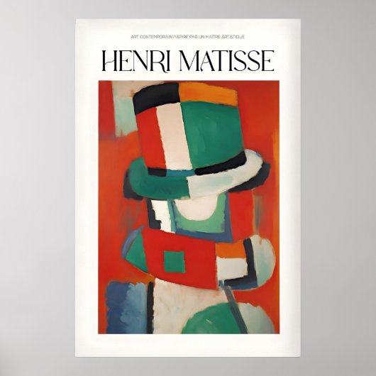 Matisse-Kunstposter - Abstrakte Figur mit Hut Poster (Vorne)
