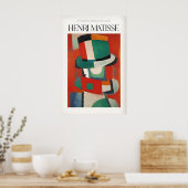 Matisse-Kunstposter - Abstrakte Figur mit Hut Poster (Küche)