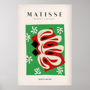 Matisse-Kunstposter - Abstrakte Form Rot Grün Poster