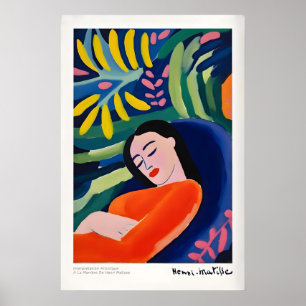 Matisse-Kunstposter - Abstrakte Frau im Laubwerk Poster