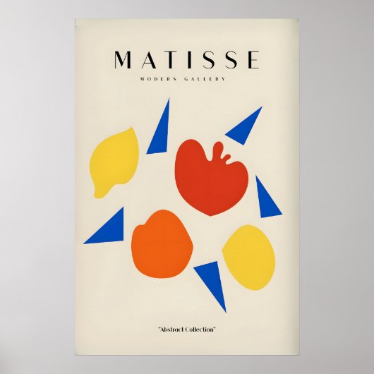 Matisse-Kunstposter - Abstrakte Fruchtformen Blau Poster (Vorne)