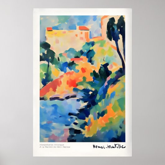 Matisse-Kunstposter - Abstrakte Küstenlandschaft Poster (Vorne)