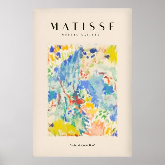 Matisse-Kunstposter - Abstrakte lebendige Landscha Poster (Vorne)