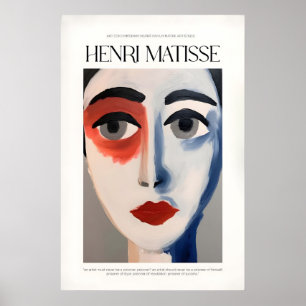Matisse-Kunstposter - Abstrakter Gesicht-Portraitp Poster