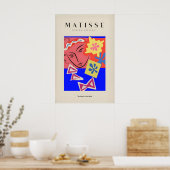 Matisse-Kunstposter - Abstrakter Kopf mit Blumen Poster (Küche)