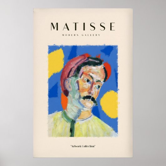 Matisse-Kunstposter - Abstrakter Mann Porträtposte Poster (Vorne)