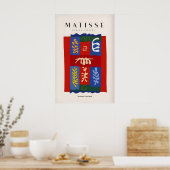 Matisse-Kunstposter - Blaue abstrakte Figur Gelb Poster (Küche)