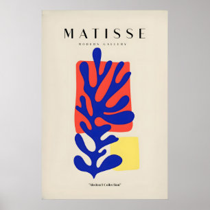 Matisse-Kunstposter - Blaue Korallen-Abstrakte Far Poster