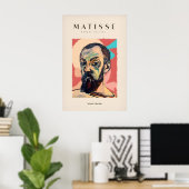 Matisse-Kunstposter - Expressives Selbstporträt Poster (Heimbüro)