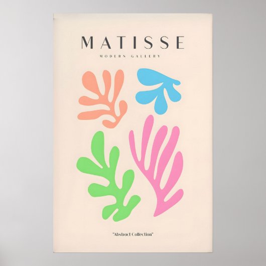Matisse-Kunstposter - Farbige abstrakte Ausschnitt Poster (Vorne)