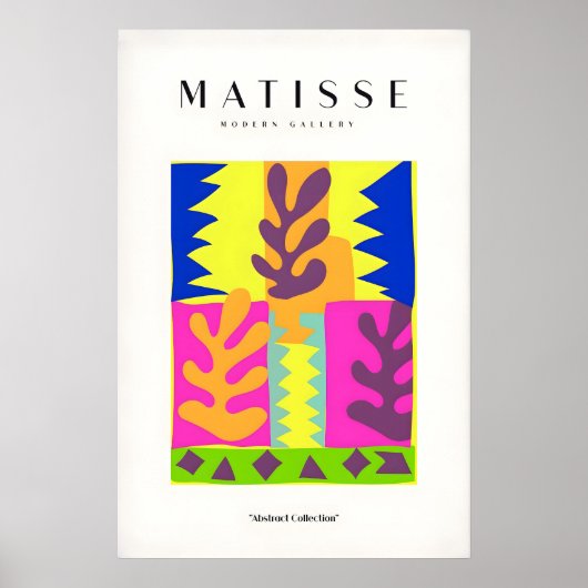 Matisse-Kunstposter - Farbige abstrakte Blätter Poster (Vorne)