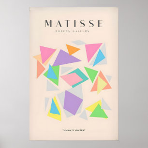 Matisse-Kunstposter - Farbige geometrische Dreieck Poster
