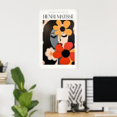 Matisse-Kunstposter - Frau mit Blumen abstrakt Poster (Heimbüro)
