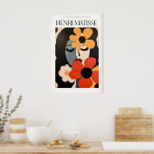Matisse-Kunstposter - Frau mit Blumen abstrakt Poster (Küche)