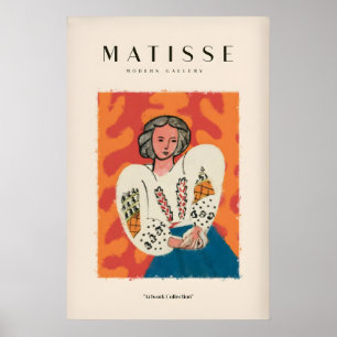 Matisse-Kunstposter - Frau weiße Bluse, blauer Roc Poster