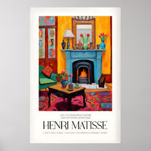Matisse-Kunstposter - Gemütlicher Kamininnenraum Poster
