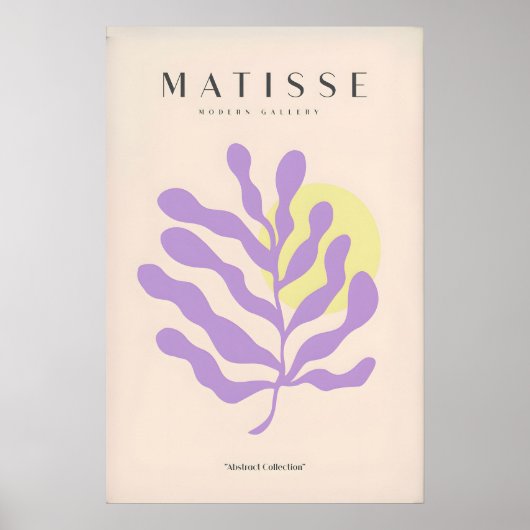 Matisse-Kunstposter - Lila Botanischer Abstract Poster (Vorne)