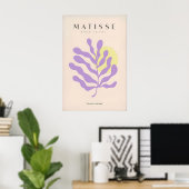Matisse-Kunstposter - Lila Botanischer Abstract Poster (Heimbüro)